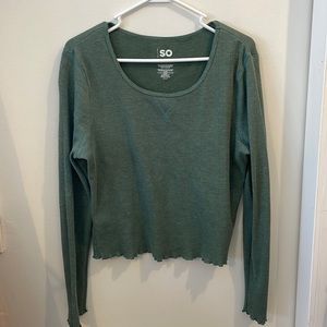 oversized long sleeve crop top